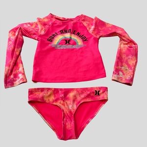 Hurley toddler two piece bathing suit